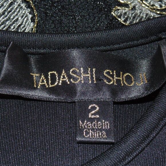 TADASHI SHOJI Dress, 2, Sabi, Floral Lace overlay, Short sleeve, Scuba - Picture 9 of 14